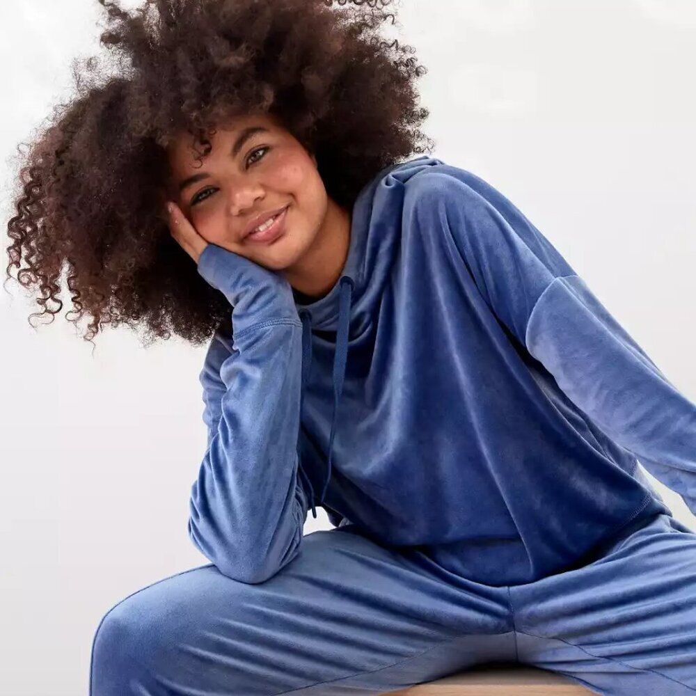 OFFLINE BY AERIE (XS) After Party Cropped Hoodie Oversized Buttery-Soft Velour